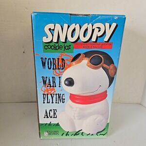 Vintage 1994 World War I Flying Ace‎ Snoopy Cookie Jar (Empty Box Only)